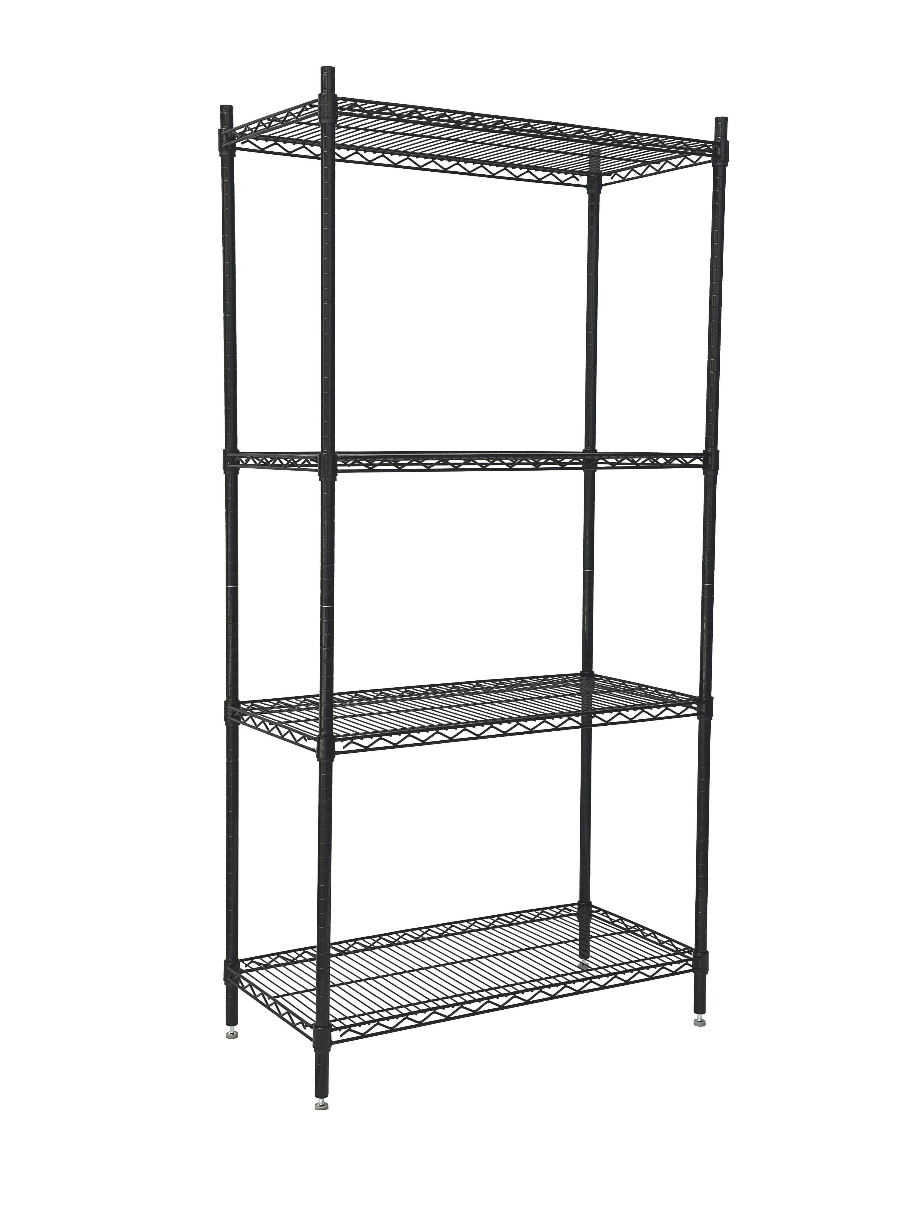 24″ D x 60″ W x 72″ H Black Epoxy Shelving Kit