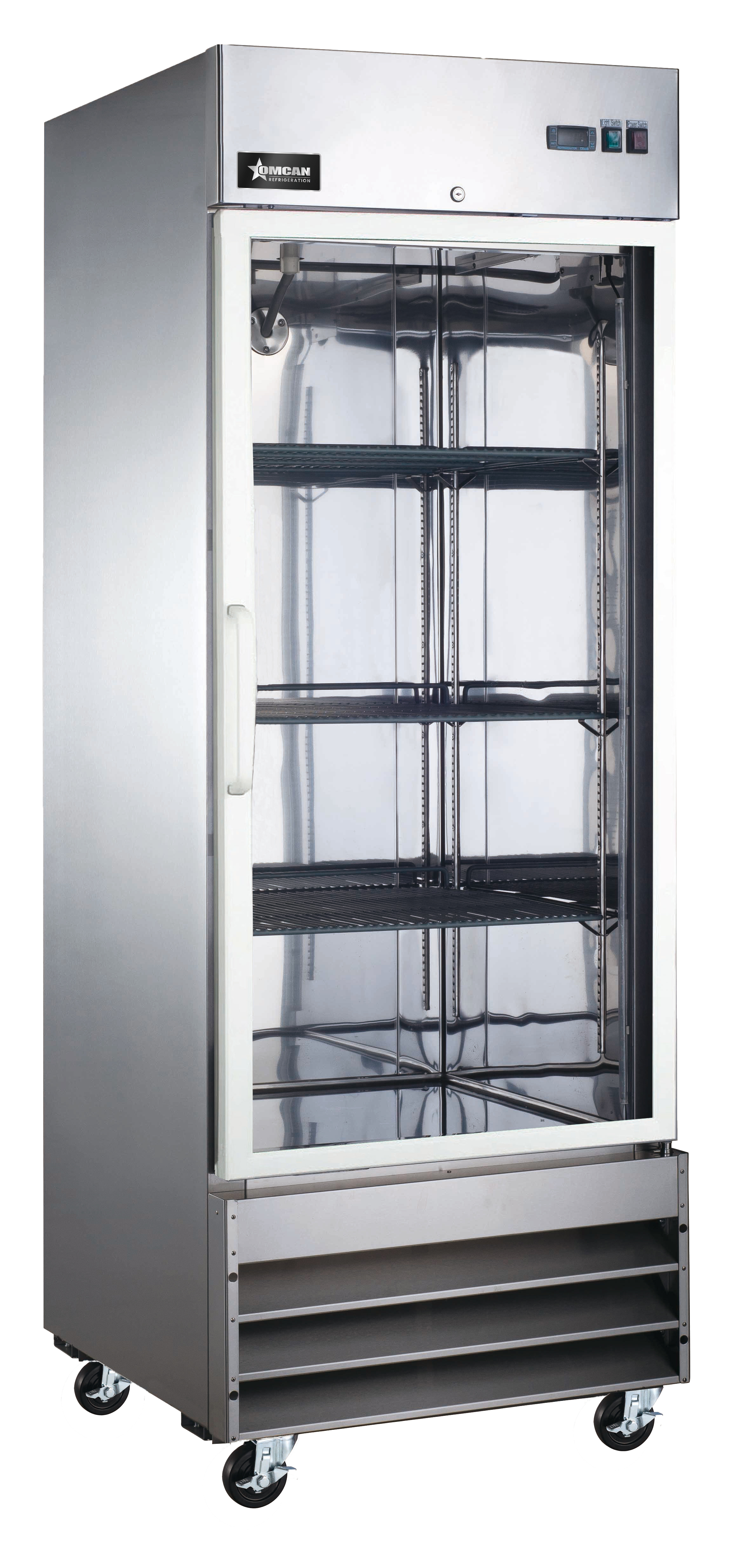 29″ One (1) Glass Door Reach-In Refrigerator, 23 cu.ft. (651 Liter), Stainless Steel