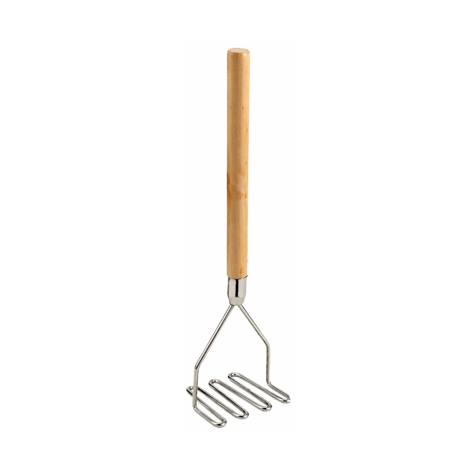 4 1/2″ Square Potato Masher with 17 3/4″ Wooden Handle