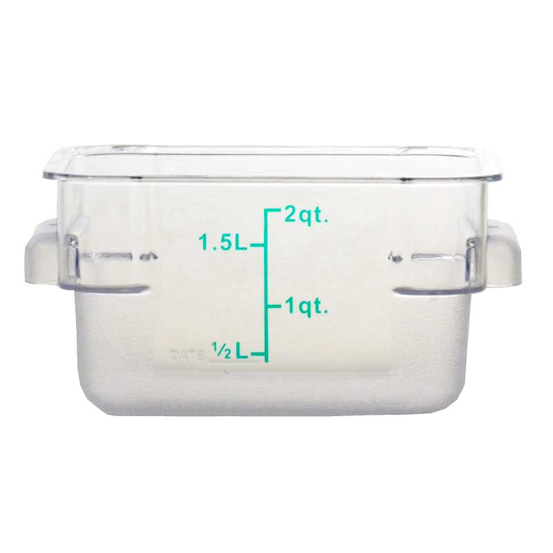 2-QT Polycarbonate Clear Square Food Storage Container