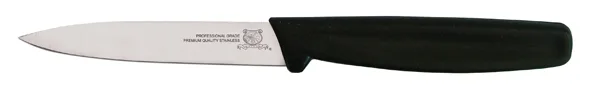 3 1/4″ Paring Knife with Black Polypropylene Handle