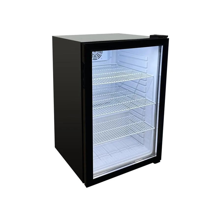22″ One (1) Glass Door Countertop Display Refrigerator, 4.5 cu.ft. (130 L), Black