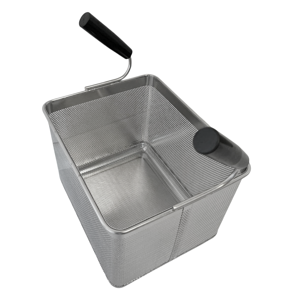 Pasta Cooker Rectangular Basket with Two Handles, Half Size 1/2