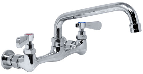 Splash Mounted Faucet for 18″ x 18″ / 18″ x 21″ – One and Two Tub Sinks and Three Tub Space Saver Sinks