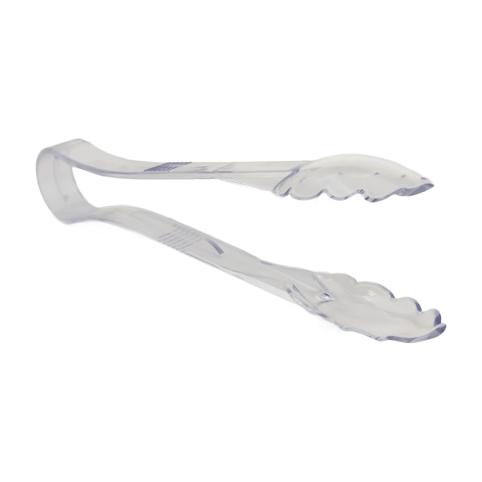 12″ Polycarbonate Clear Scallop Tongs