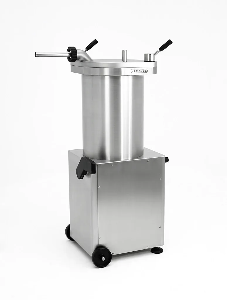 Talsa F50S 95 lb (43 kg) Hydraulic Piston Sausage Stuffer Stainless Steel | Trento - 208-220V, 3 Phase, 1800W (2.5 HP)