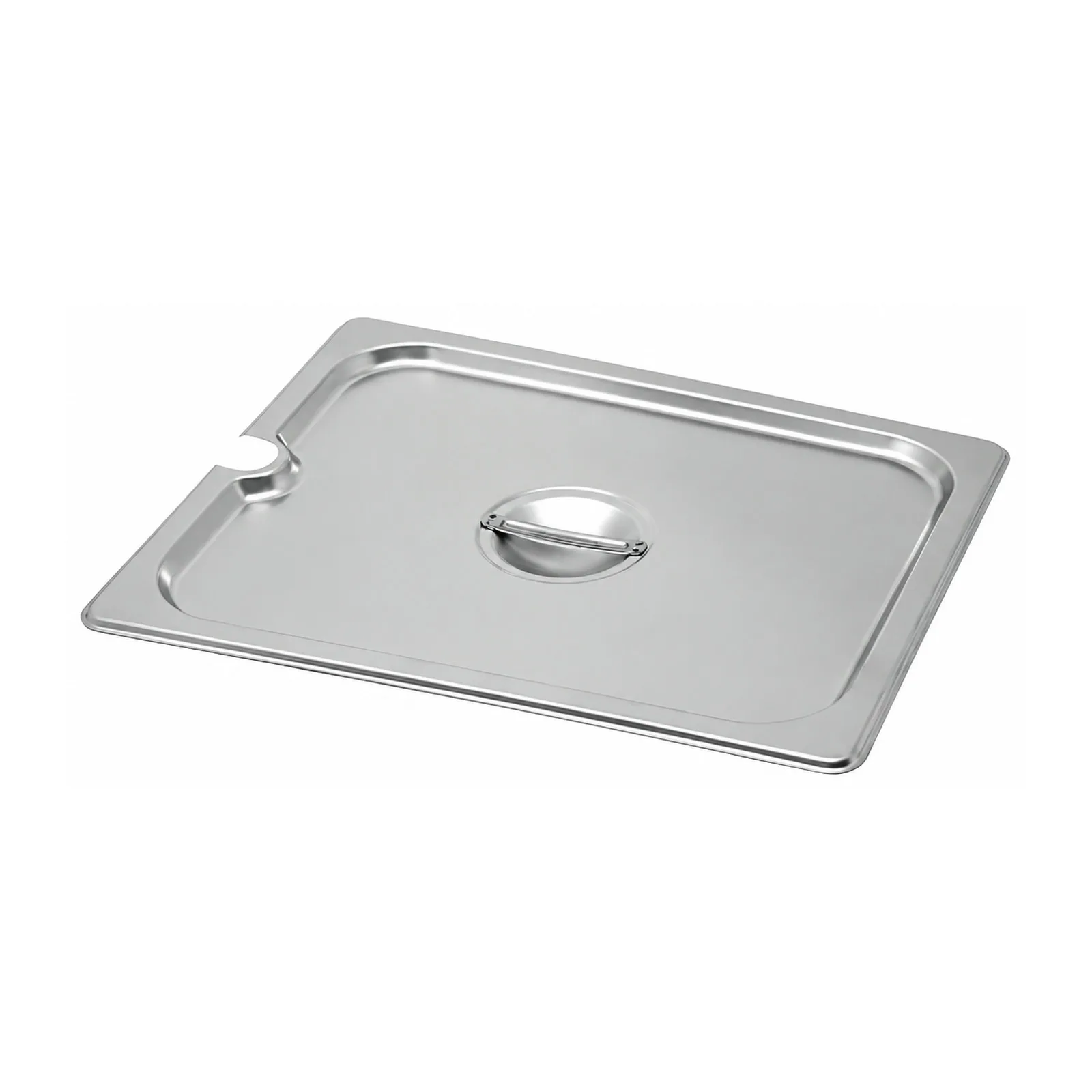 Half-Size Slotted Stainless Steel Steam Table Pan Cover