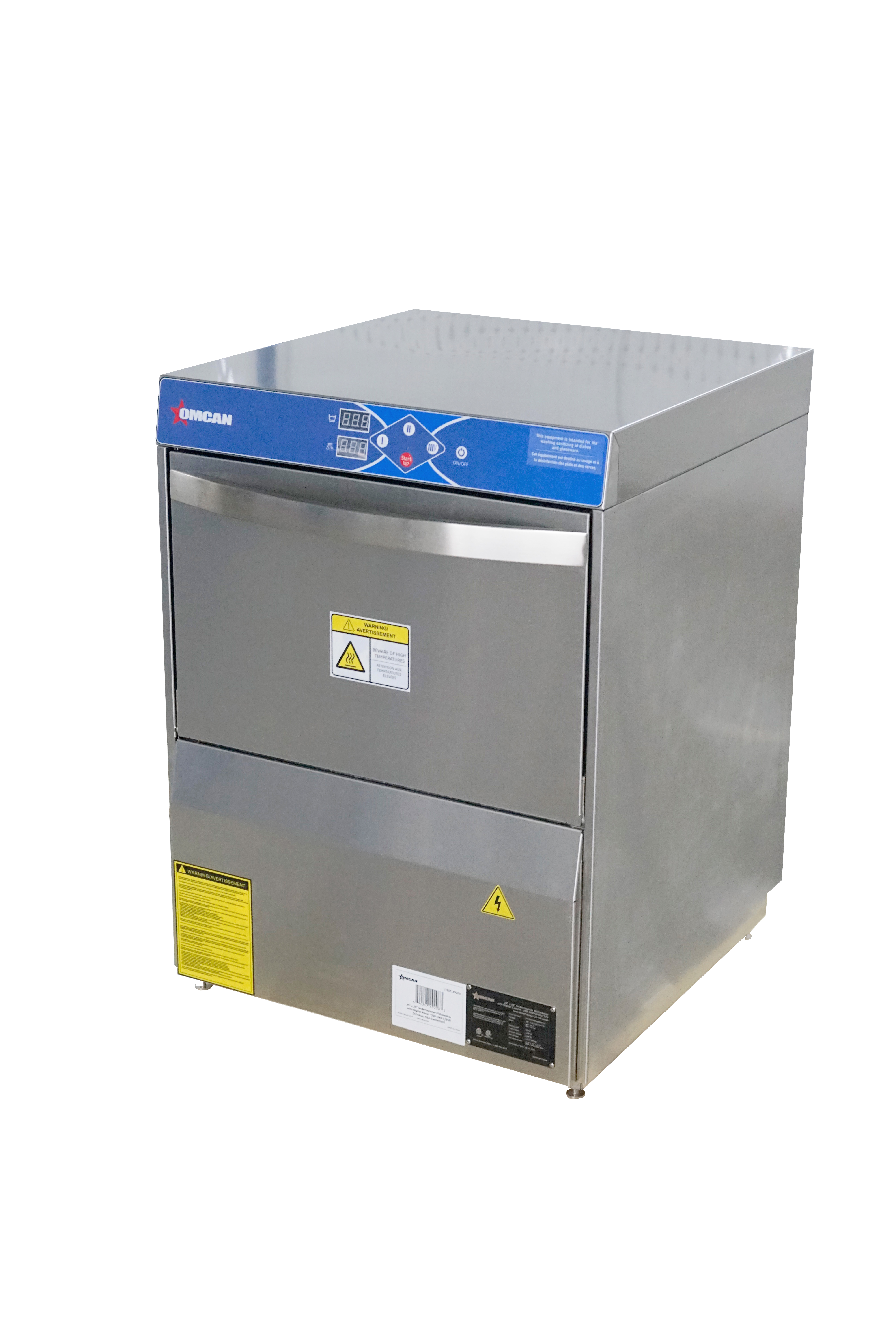 Omcan Essential Series Undercounter High Temperature Dishwasher with Digital Control