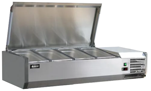 47″ Refrigerated Topping Rail with Stainless Steel Cover