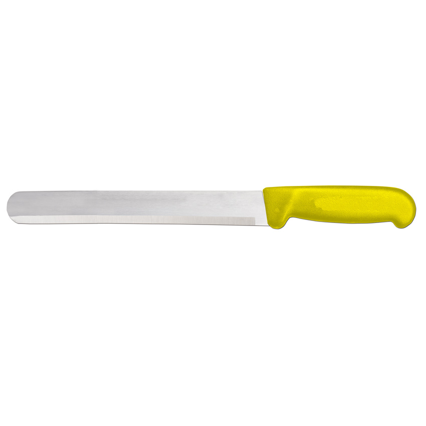 12-inch Slicer Straight Knife with Yellow Polypropylene Handle