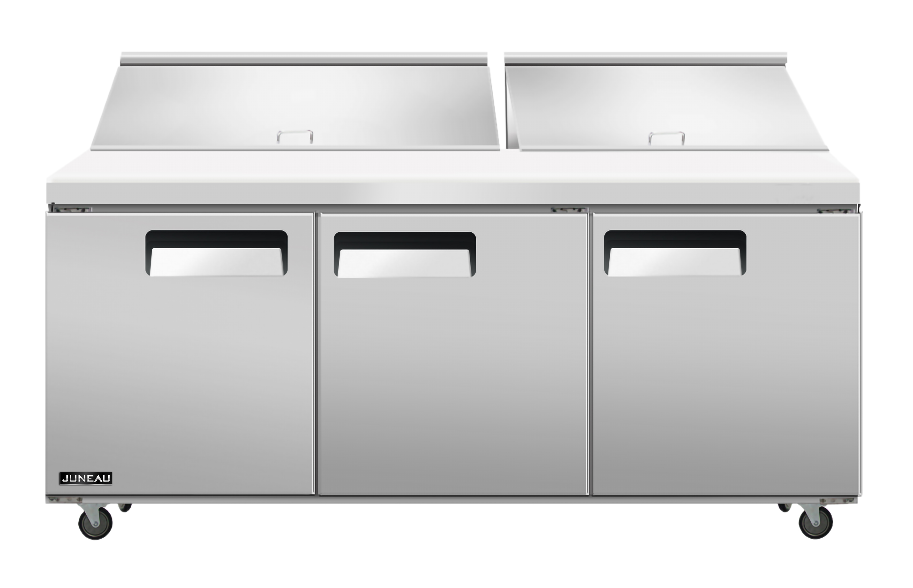 Juneau 72″ Refrigerated Prep Table, 3 Doors, 11 cu.ft Capacity, 115 V, 510 W