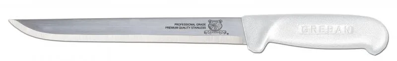 8″ Straight Blade Fillet Knife with White Handle