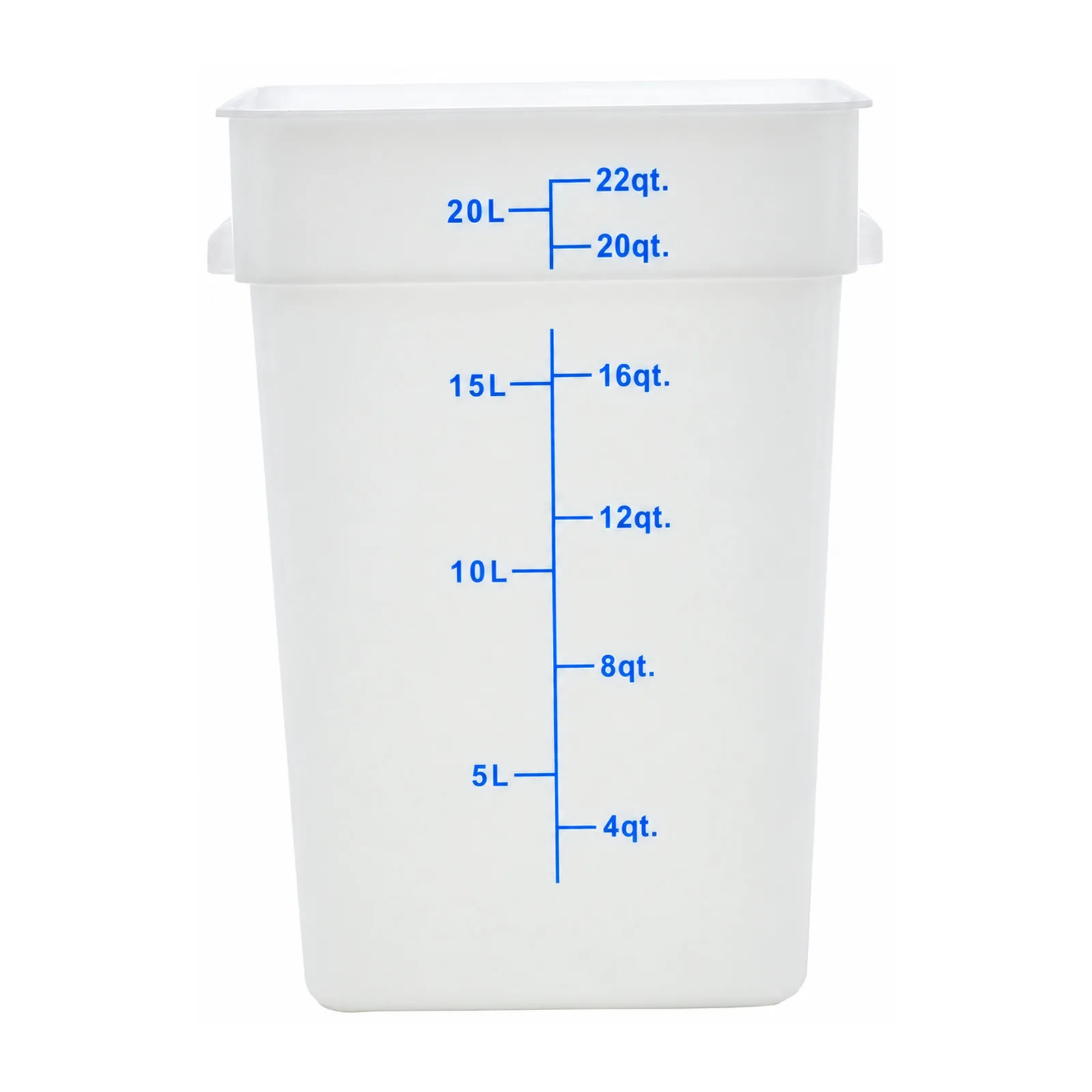 22 qt Polypropylene White Square Food Storage Container