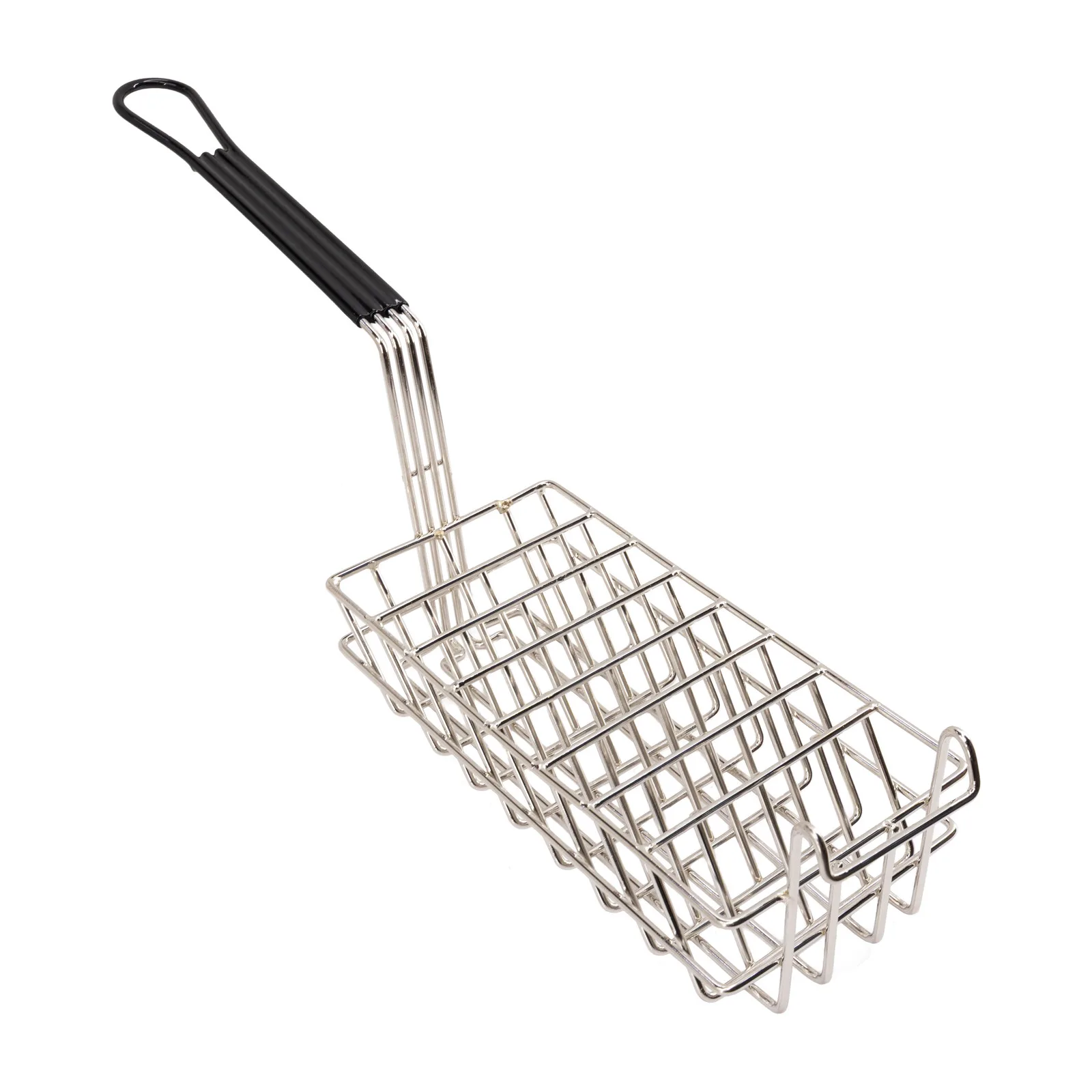 12 1/4″ x 5 3/4″ x 3 1/4″ 8-Slot Specialty Fry Basket with 10 1/2″ Long Handle
