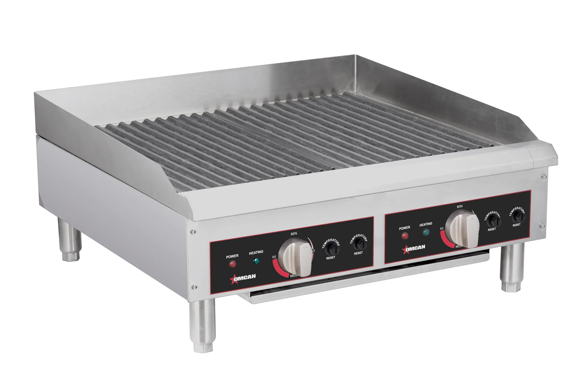 24″ Electric Charbroiler with Grill and Griddle Plates – 2 x 3.6 kW, 240 V/60 Hz/1 Ph