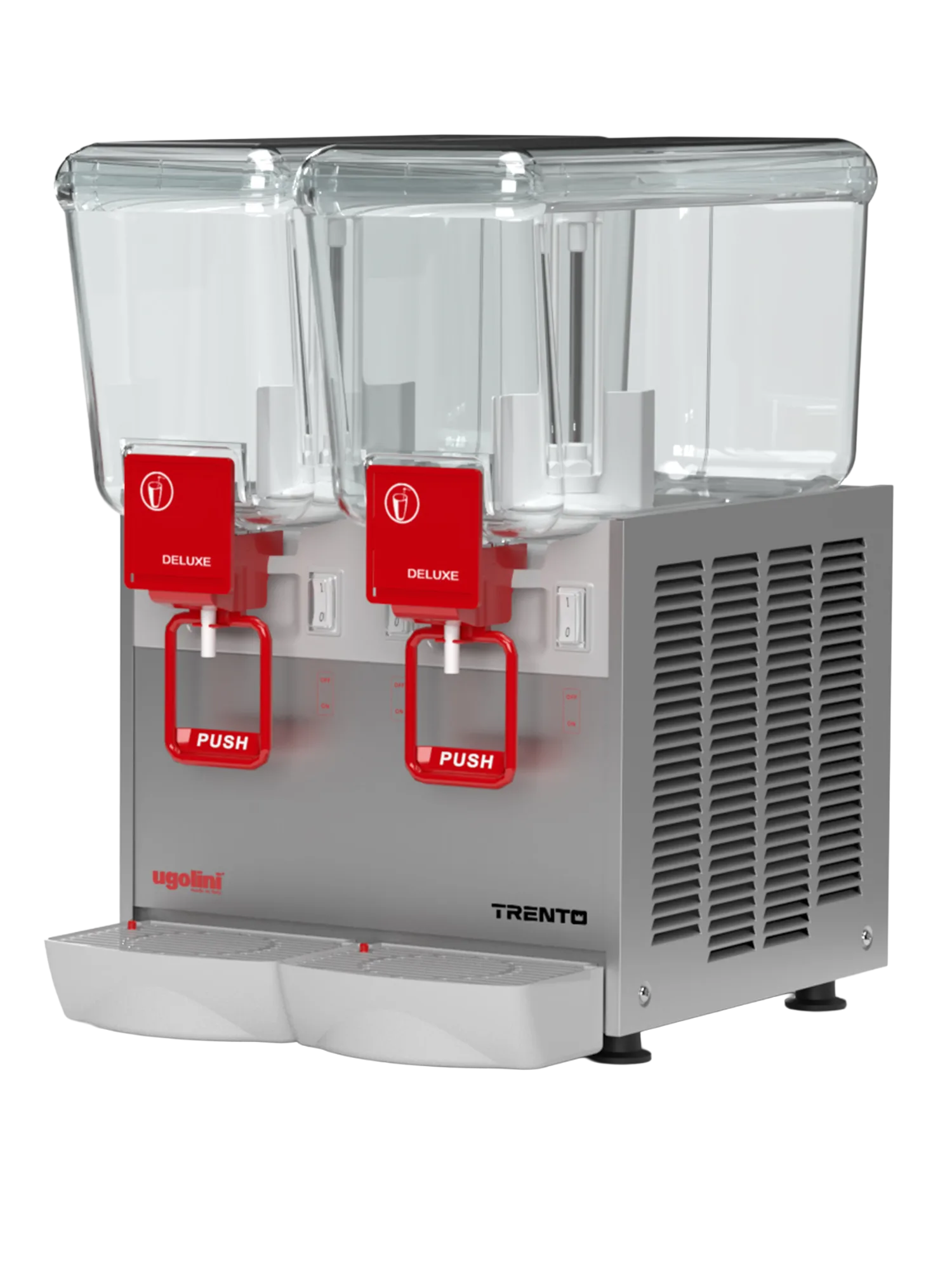 Ugolini Arctic Deluxe 2 x 3 Gallon (2 x 12 Liter) Agitator (Paddle Mix) Double Bowl Refrigerated Juice Dispenser | Trento