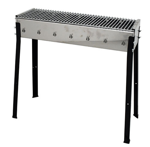 Stainless Steel Charcoal BBQ Grill with Stainless Steel Brazier