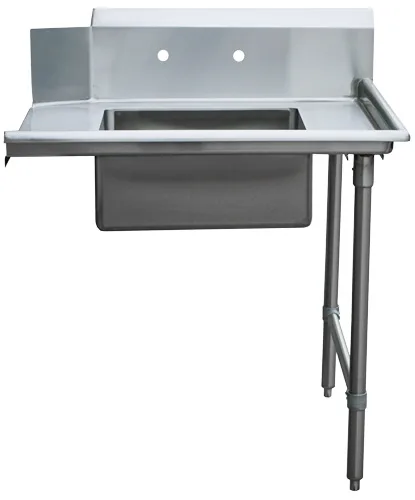 36″ Right Side Soiled Dish Table 18-Gauge with Sink