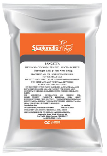 Stagionello Curing Salts and Spice Blends for Long Fermentation Salami Pancetta 2 kg/bag