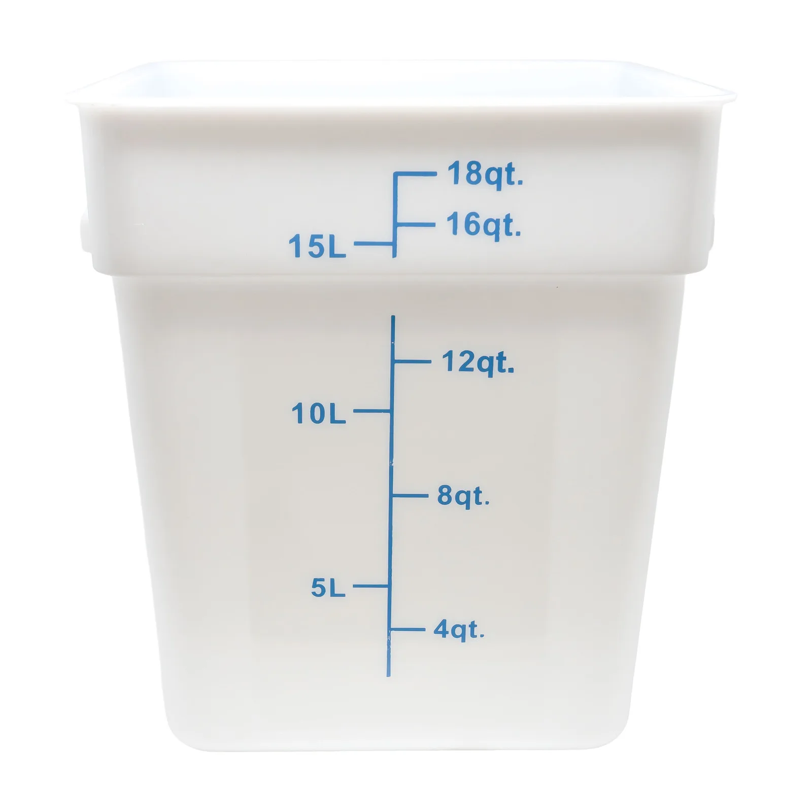 18-qt Polypropylene White Square Food Storage Container