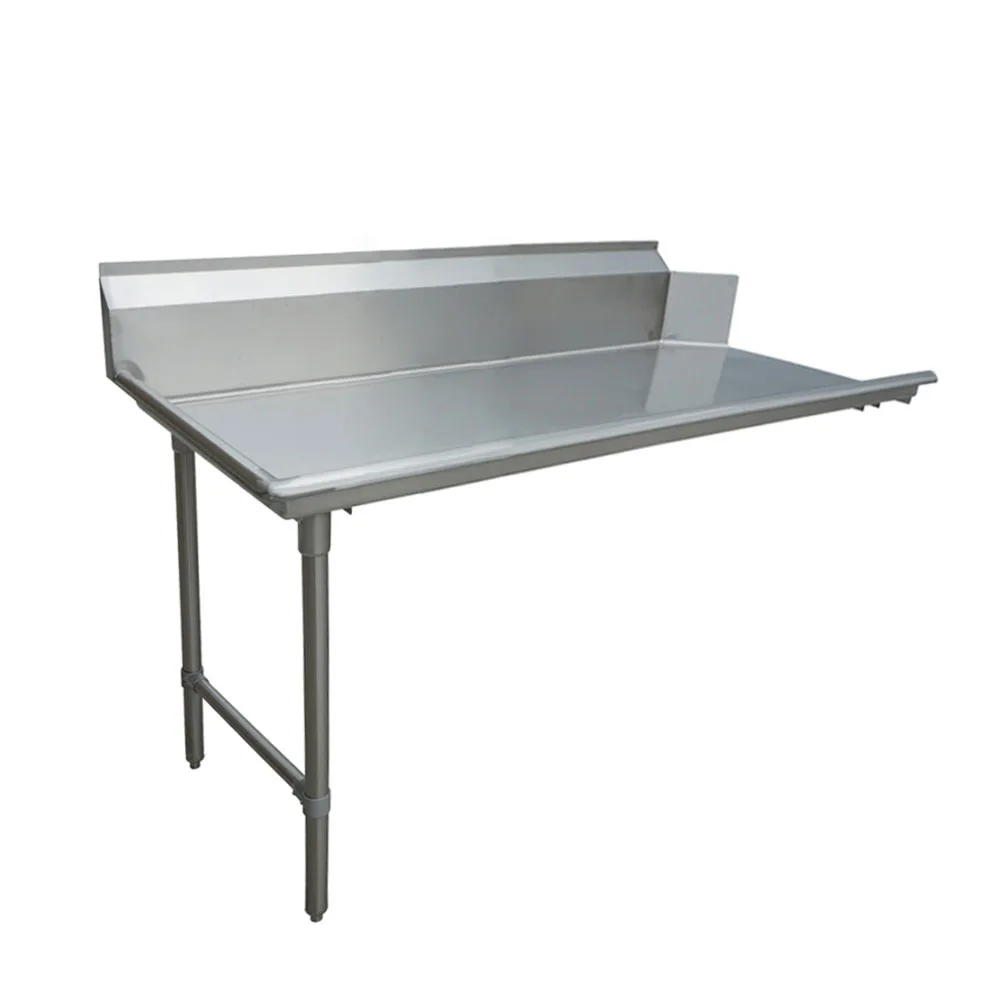 48″ 18 Gauge 304 Stainless Steel Clean Dish Table – Left Side