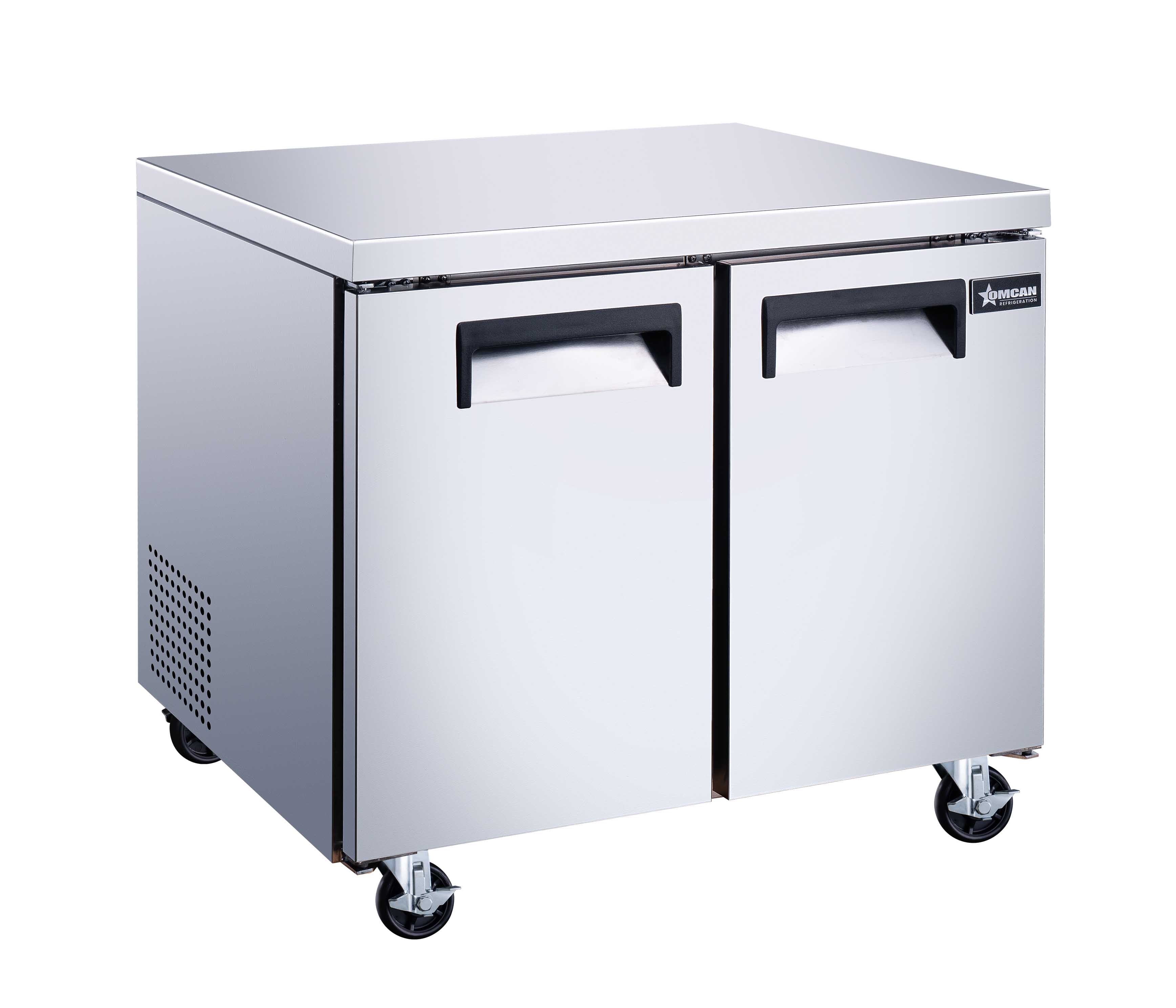 36″ Two (2) Door Undercounter Freezer, 8.7 cu. ft (246 L), Stainless Steel
