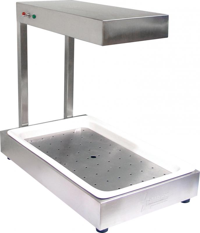 13″ Countertop Ceramic Fry Dump Station with Overhead Heat Strip – 850W, 110V