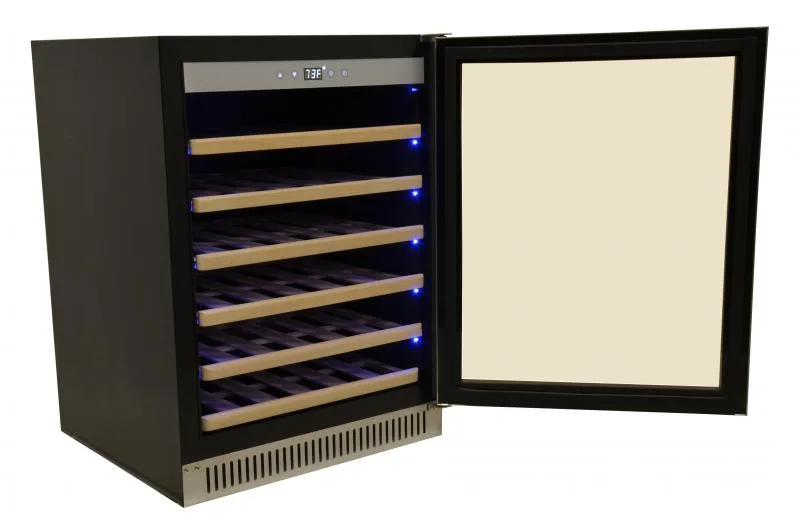 Vinovero 24″ Single Zone Wine Cooler with 51 Bottle Capacity and Stainless Steel Door