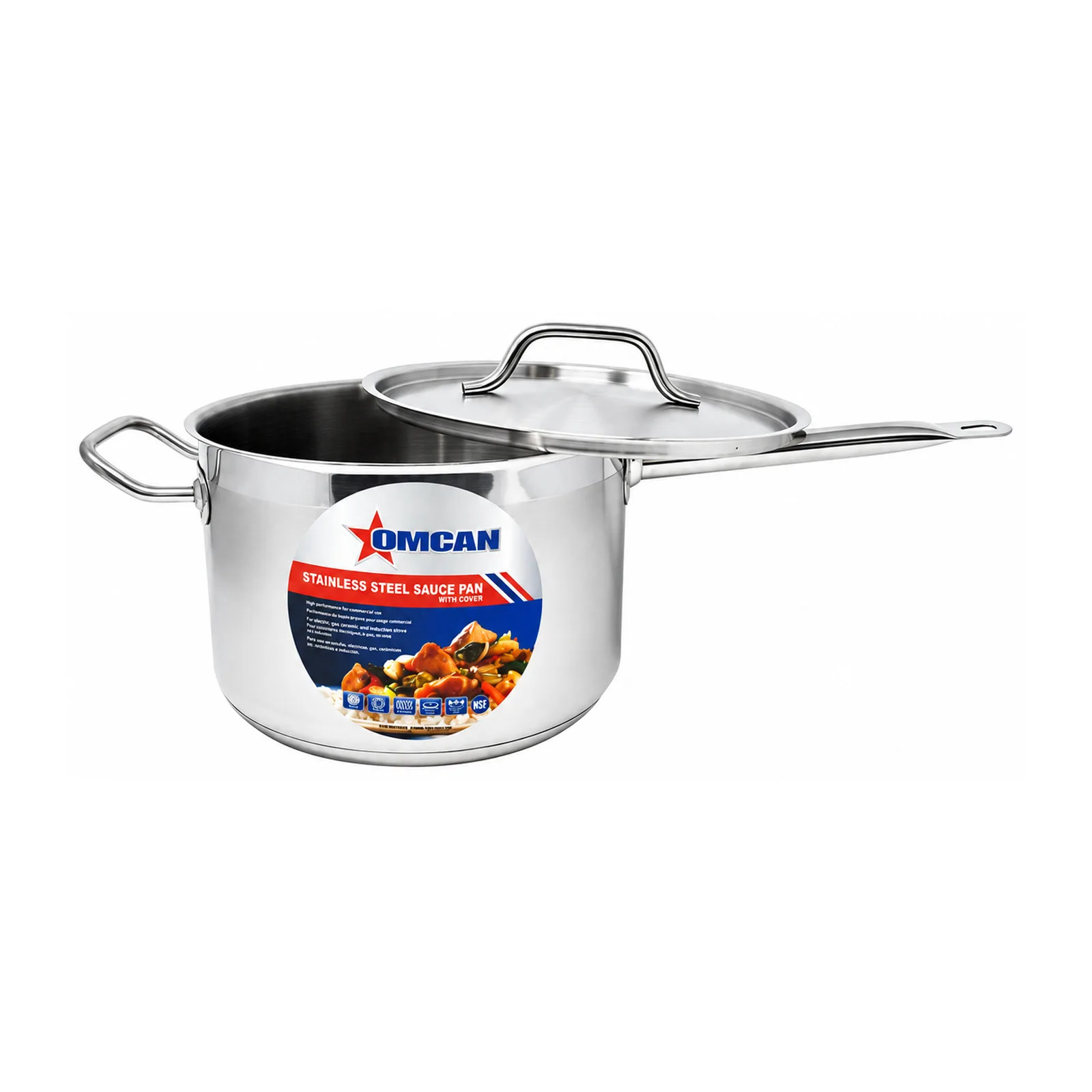 7.5 qt Stainless Steel Sauce Pan with Lid and Handle