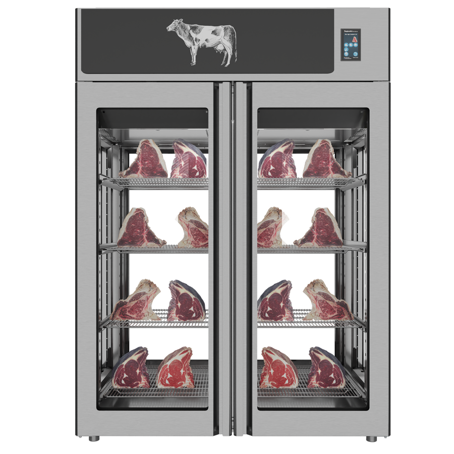 Stagionello® Dry Age 3.0 1400 Liter, 450 Kg Dry Aging Cabinet with Humidity Management, 4-Glass View – 220-240V, 1Ph, 548W