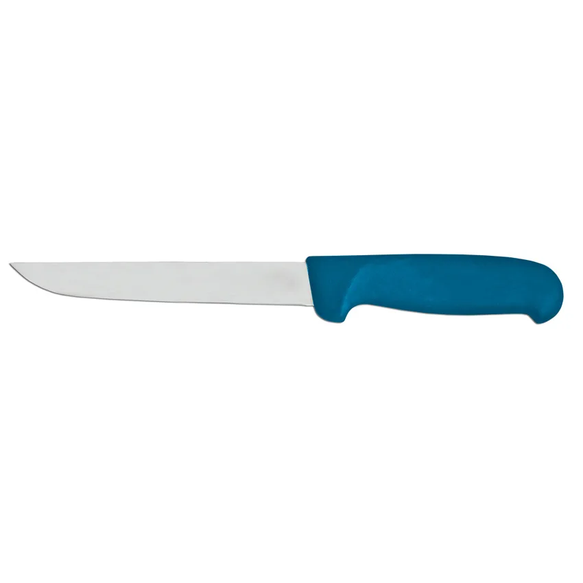 6″ Straight Blade Boning Knife with Blue Super Fiber Handle