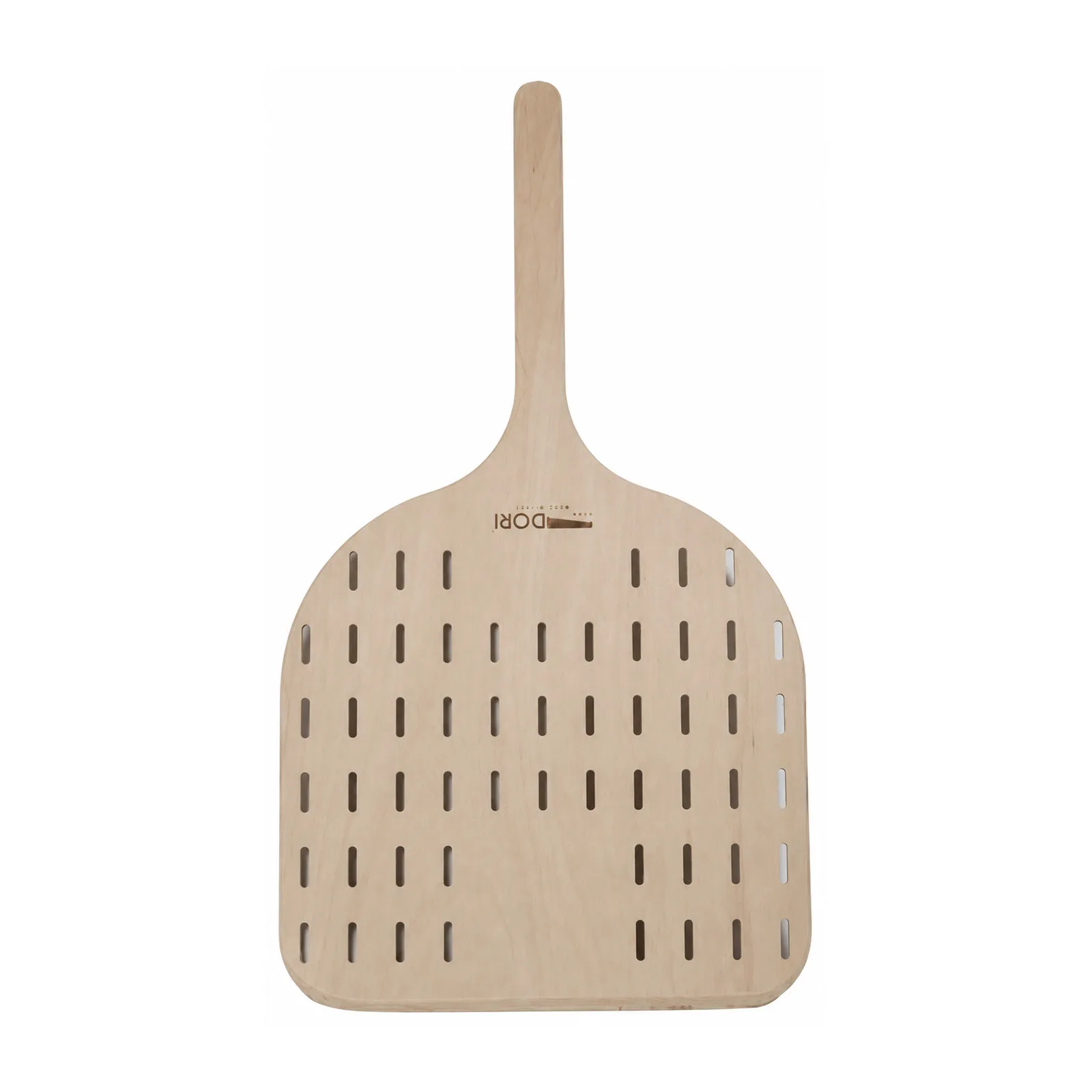 Linea Dori 20″ Beech Wood Perforated Pizza Peel with Short Handle, 35.5″ Total Length