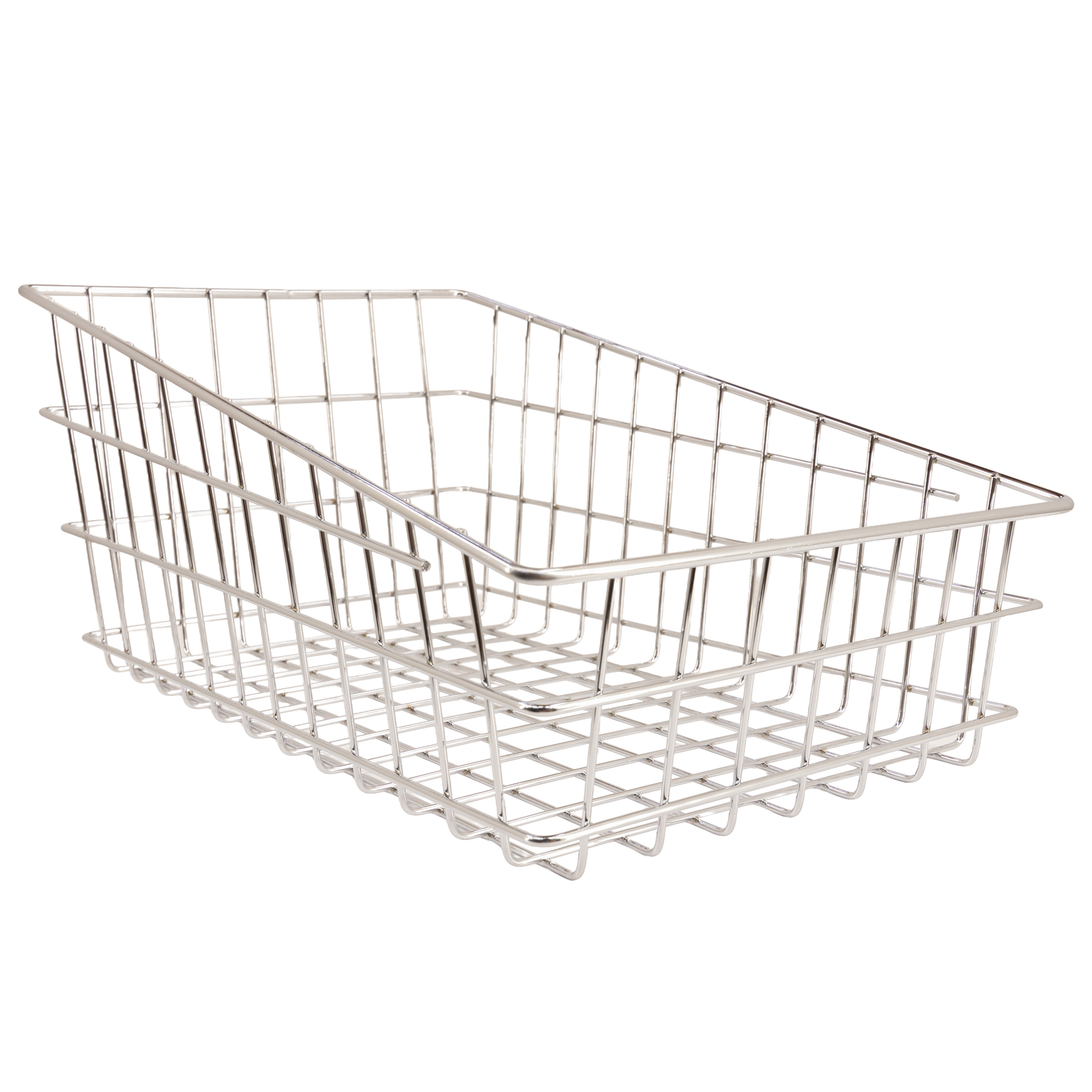 18-1/2" x 11" x 8" Pastry/Bagel Wire Basket with Slanted Top
