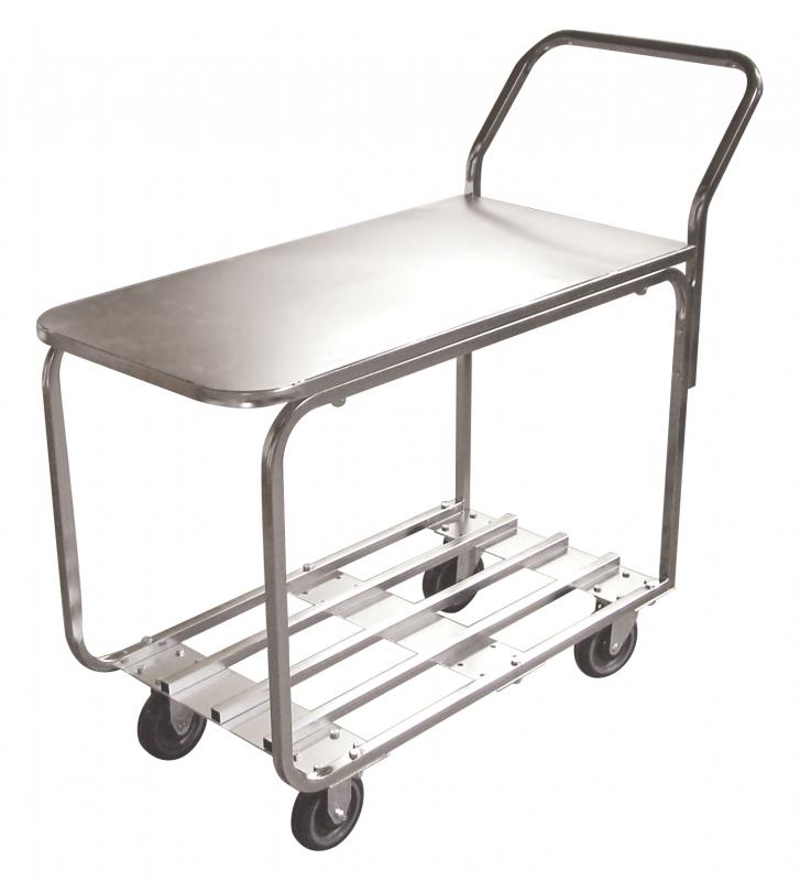 36″ x 18″ All-Stainless Steel Heavy Duty Stock Cart with Solid Top