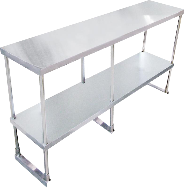 72" Stainless Steel Double Deck Overshelf
