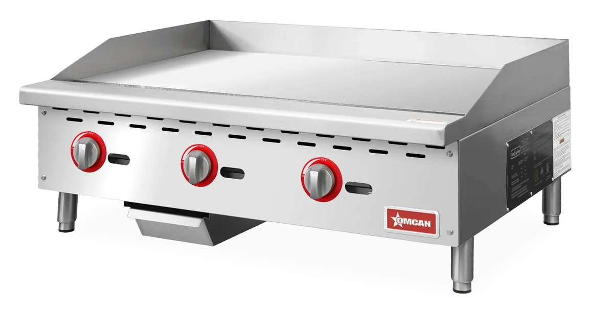 36″ Countertop Gas Griddle 3 Burners with Manual Control, 90,000 BTU