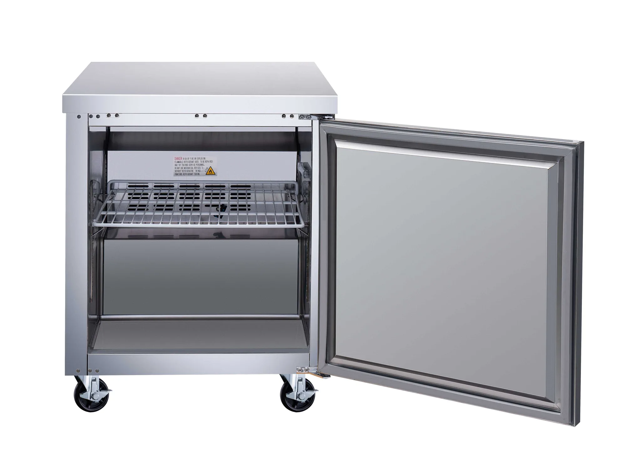 27″ One (1) Door Undercounter Freezer, 6.3 cu. ft. (177 L), Stainless Steel