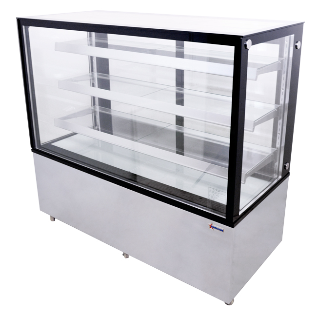 60″ Square Glass Floor Refrigerated Display Case,  23.66 cu.ft. (670 Liter)