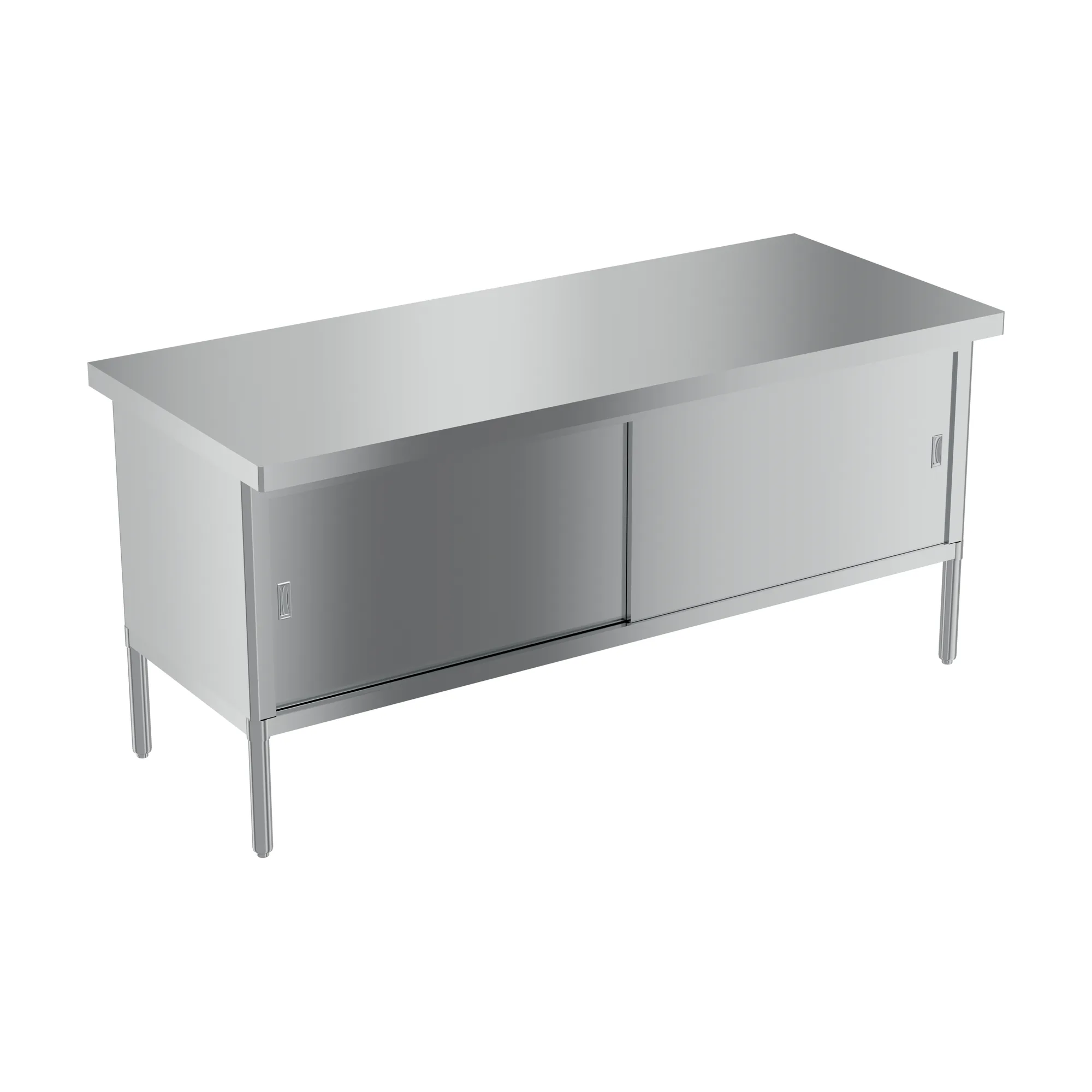 30″ x 72″ 430 Stainless Steel Knock-down Worktable – Flush Edge