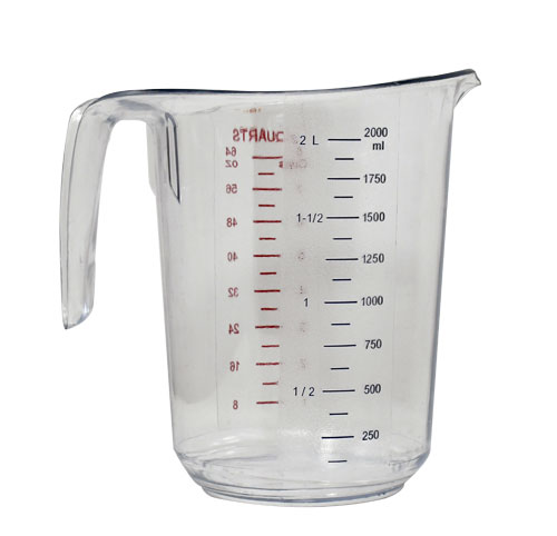 2 QT Clear Polycarbonate Measuring Cup