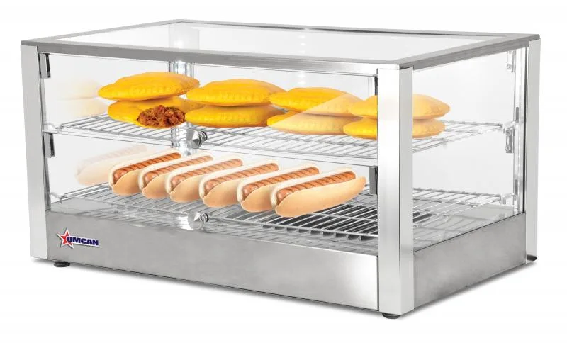 28″ Countertop Display Warmer, 2 Shelves, Square Glass Front, Self/Full-Service, 2.82 cu. ft. (80 L) Capacity