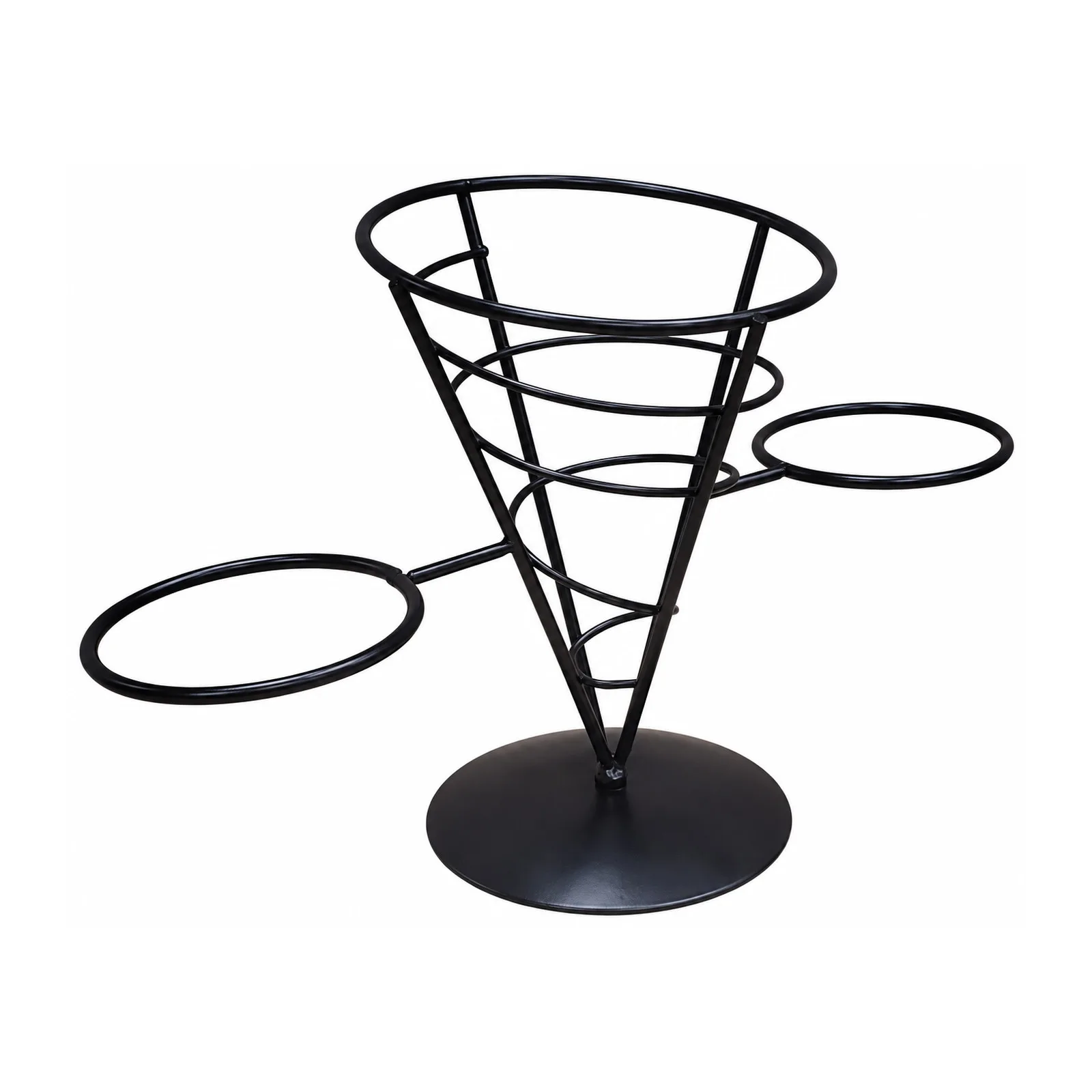 1 Cone French Fry holder with Two 2 oz Ramekins Holder