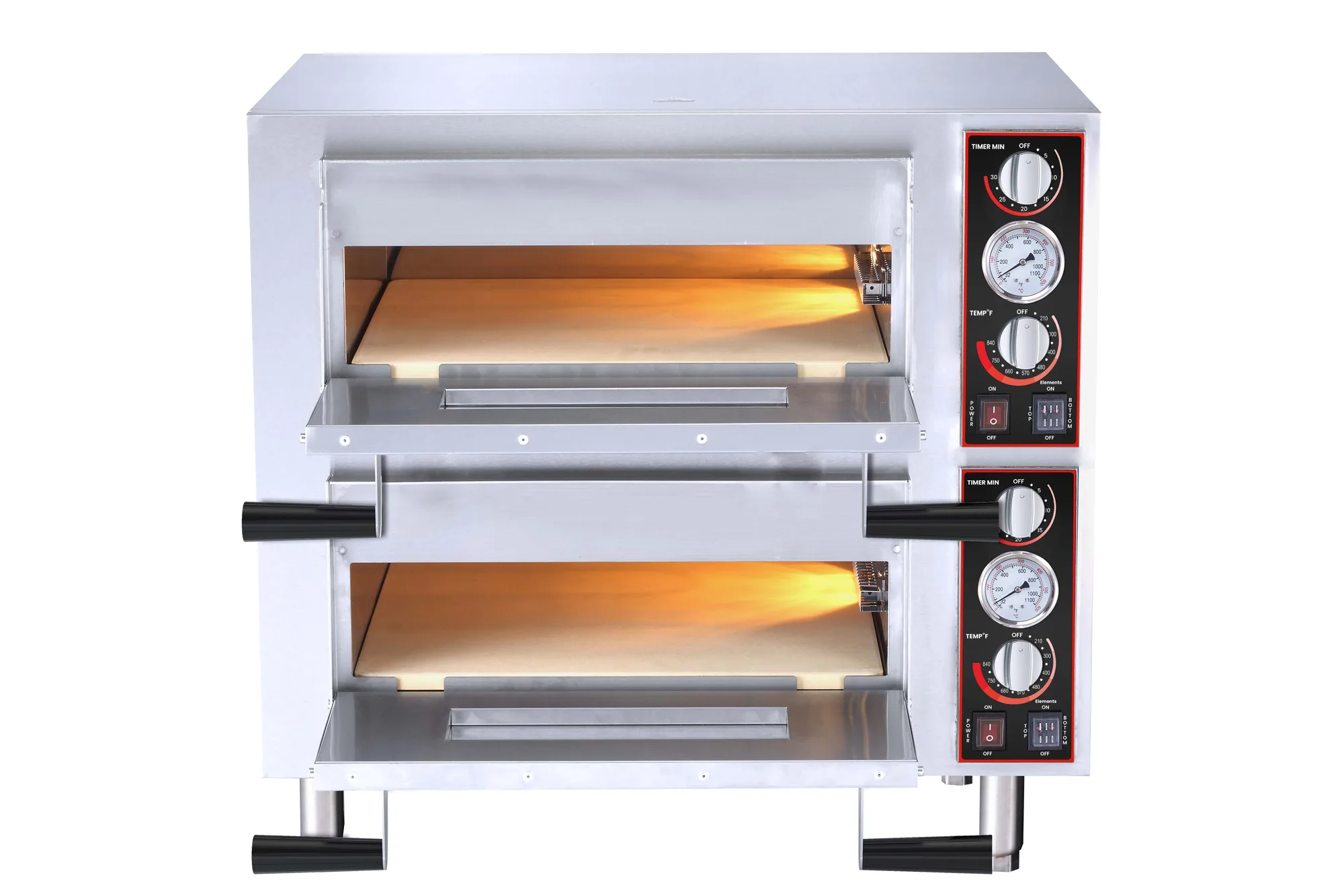 28″ Countertop Double Chamber Pizza Oven with 18″ Chamber