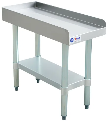 30″ x 12″ 18 Gauge 430 Stainless Steel Equipment Stand with Stainless Steel Undershelf and Legs