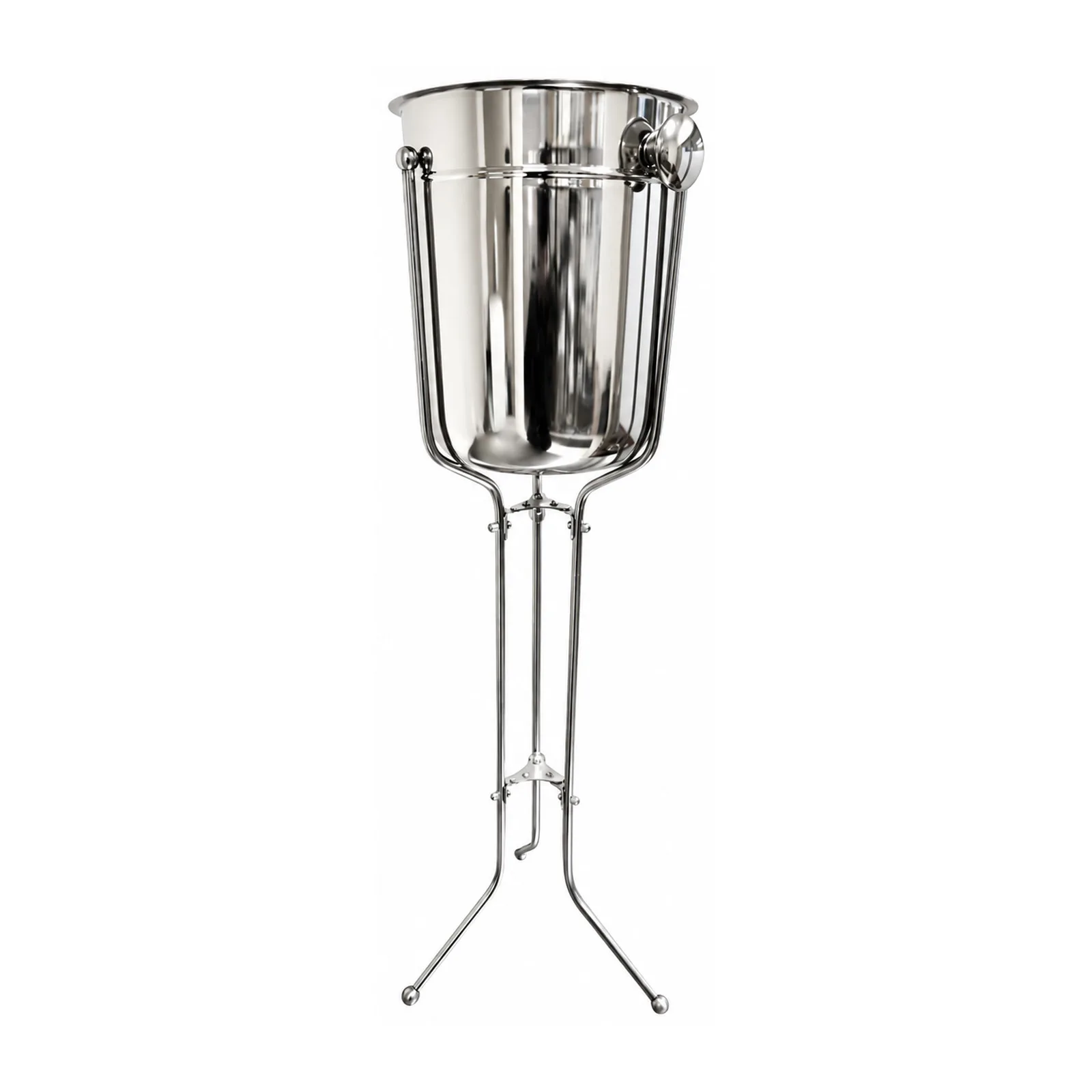 Chrome-coated Wine Bucket Folding Stand for 8 qt Wine Buckets