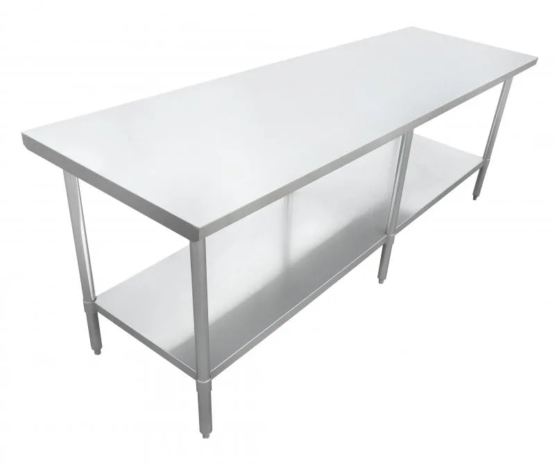 30″ x 96″ 20 Gauge 430 All Stainless Steel Work Table