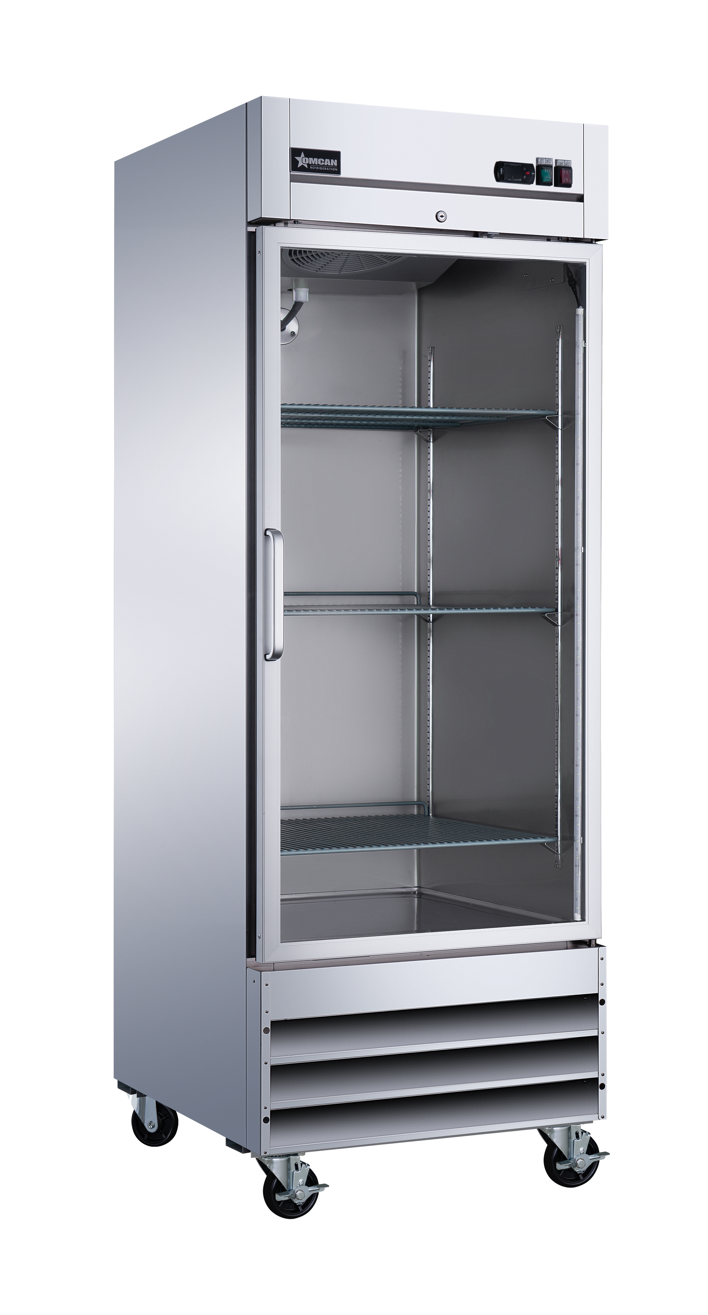 29″ One (1) Glass Door Reach-In Refrigerator, 23 cu.ft. (651 Liter), Stainless Steel