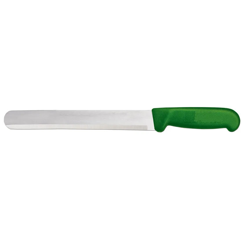 12″ Slicer Straight Knife with Green Polypropylene Handle