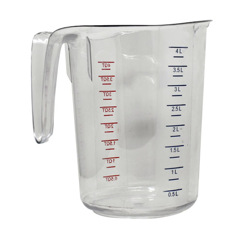 4 QT / 3800 ml Clear Polycarbonate Measuring Cup