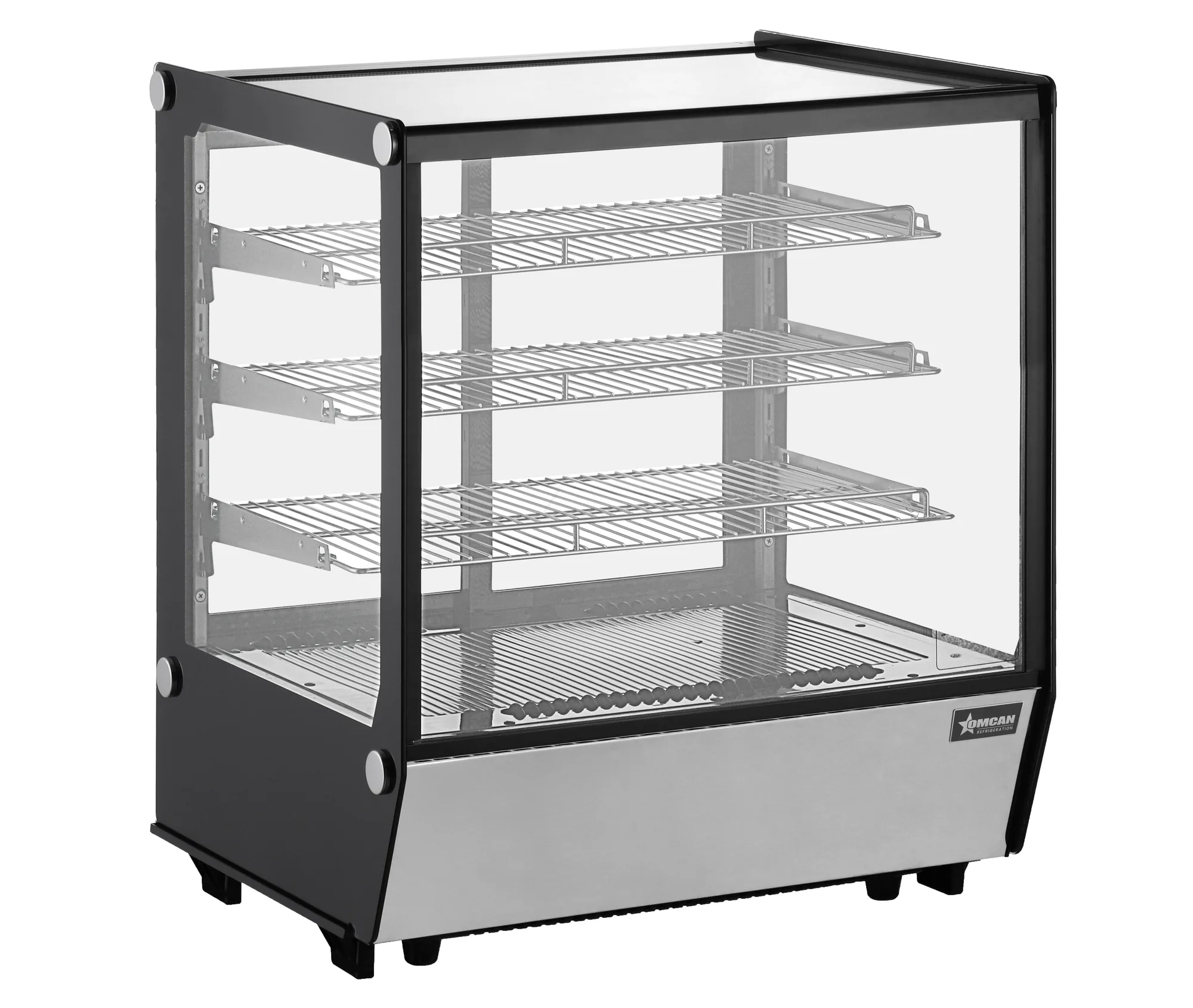28″ Three (3) Shelf Countertop Square Glass Refrigerated Display, 5 cu. ft. (145 L)